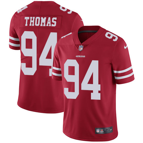 Nike 49ers #94 Solomon Thomas Red Team Color Men's Stitched NFL Vapor Untouchable Limited Jersey